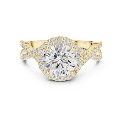 Aurelia Halo Round Diamond Engagement Ring – 2.00 CTW