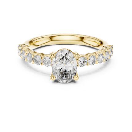 Aurelia Oval Diamond Whisper Engagement Ring