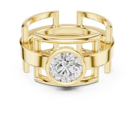 Aurelius Openwork Bezel Diamond Men's Ring
