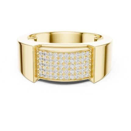 Aurelius Pavé Crest Diamond Signet Ring