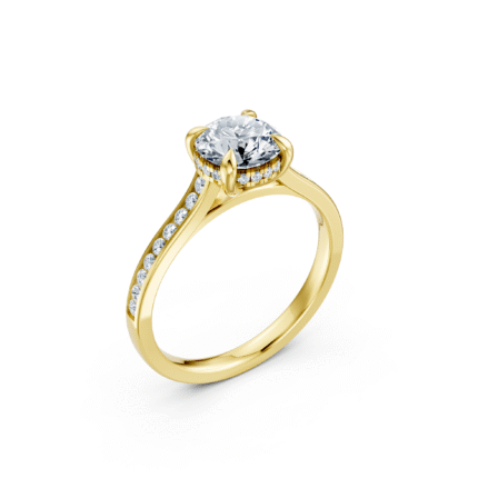 Aurielle Hidden Halo Pavé Diamond Engagement Ring – 2.25 CTW Round Brilliant