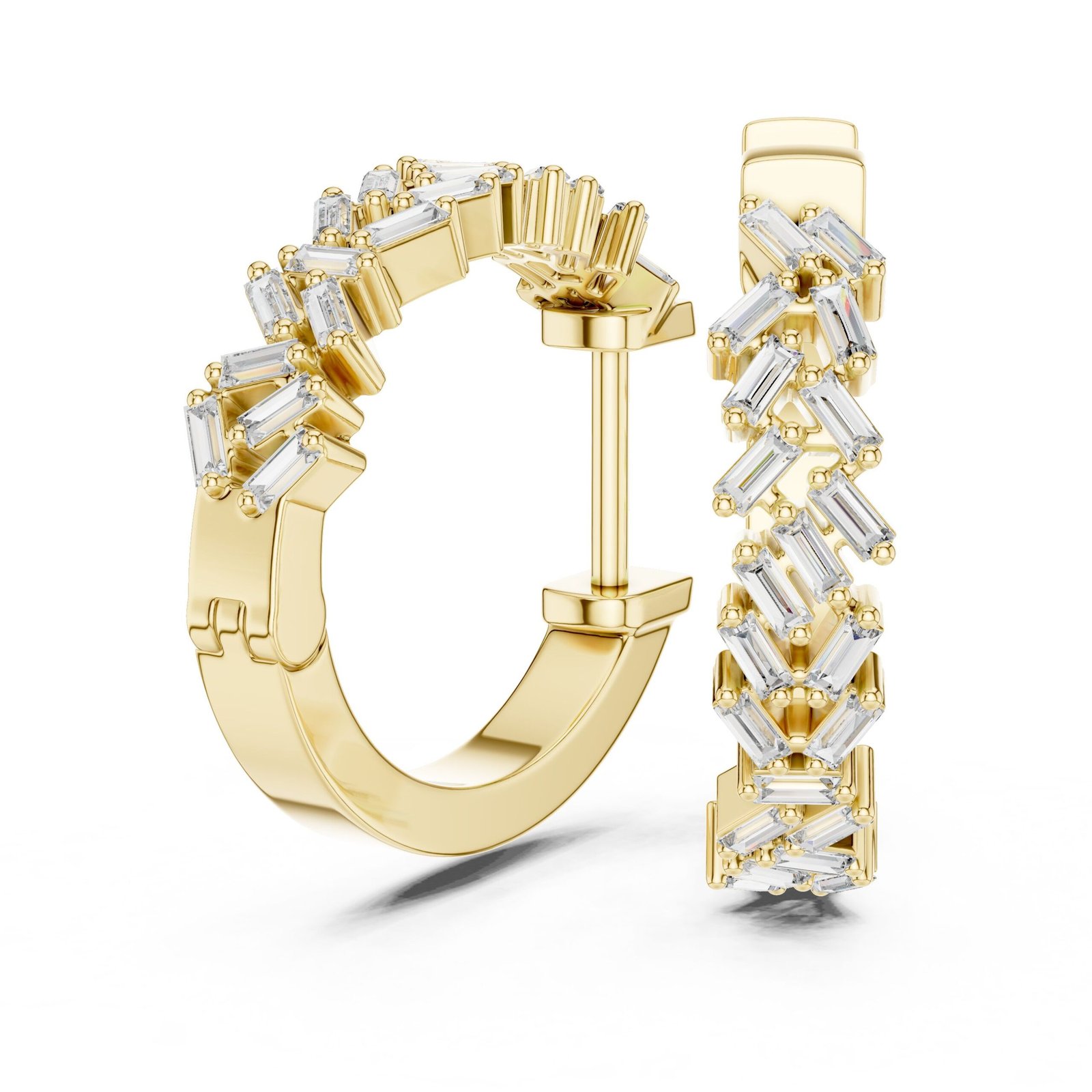 Baguette_Diamond_Cluster_Hoop_Yellow_1