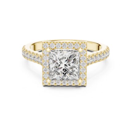 Celeste Princess Halo Diamond Engagement Ring – 2.50 CTW