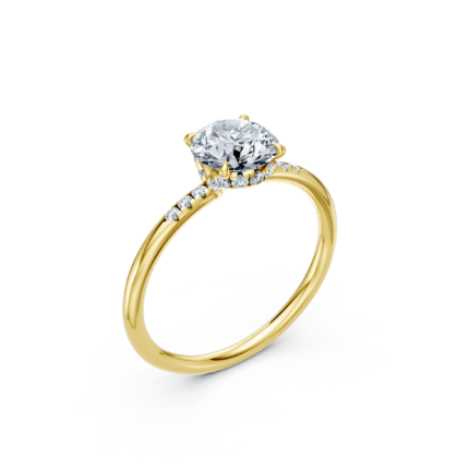 Celestia Hidden Halo Round Diamond Engagement Ring – 4 1/3 CTW