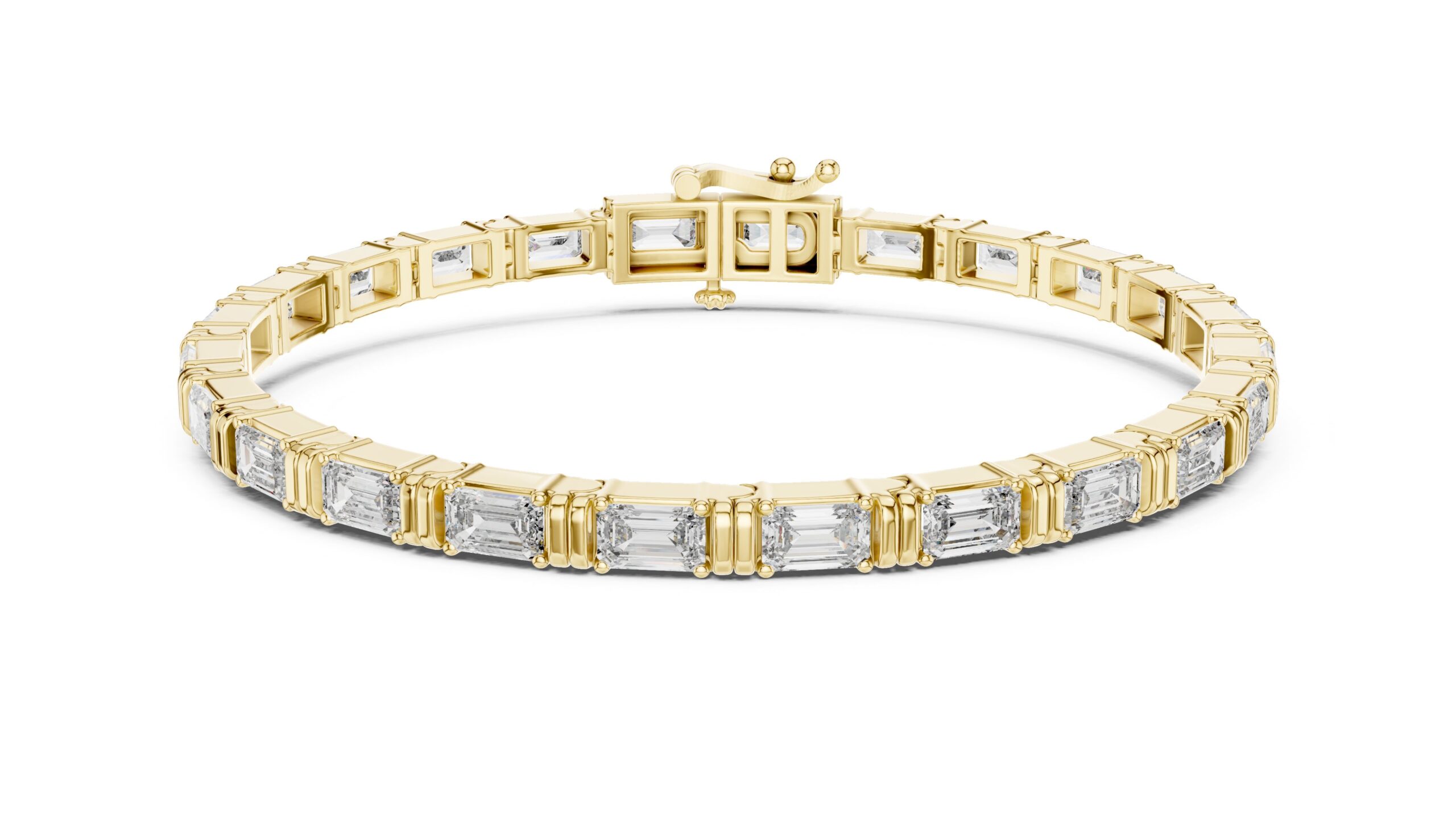Classic_Emerald_Diamond_Tennis_Bracelet_Yellow_4
