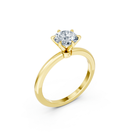 Classic Six-Prong Peg Head Solitaire Diamond Engagement Ring (3 ctw)