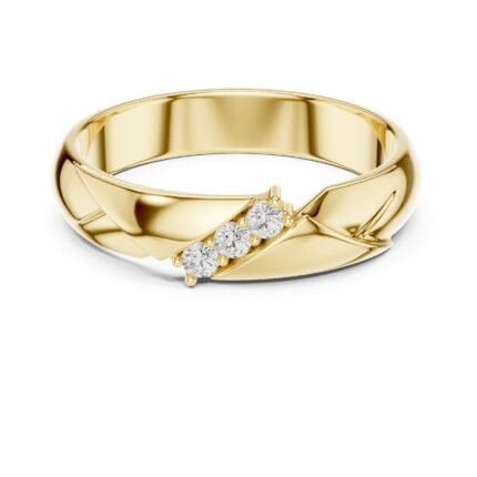Contemporary Triple Diamond Twist Men's Wedding Band