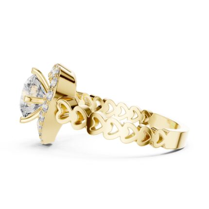 Eternal Hearts Halo Engagement Ring – 2 CTW