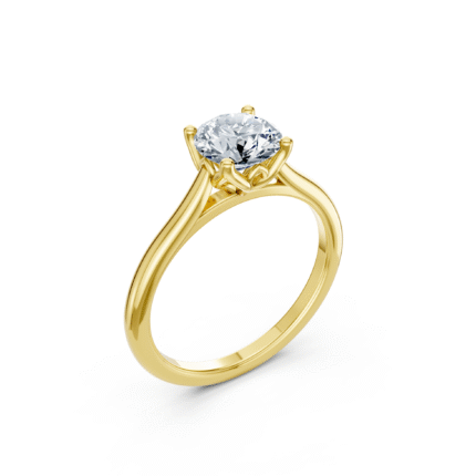Flora Tulip Solitaire Diamond Engagement Ring – 2.00 CT Round Brilliant