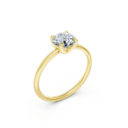 Luna Tulip Solitaire Diamond Engagement Ring – 2.00 CT Round Brilliant