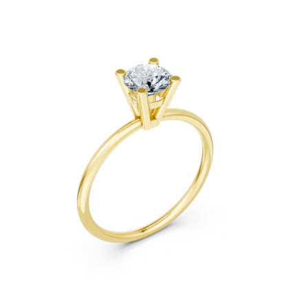 Luna V-Cathedral Solitaire Diamond Engagement Ring (2 ctw)