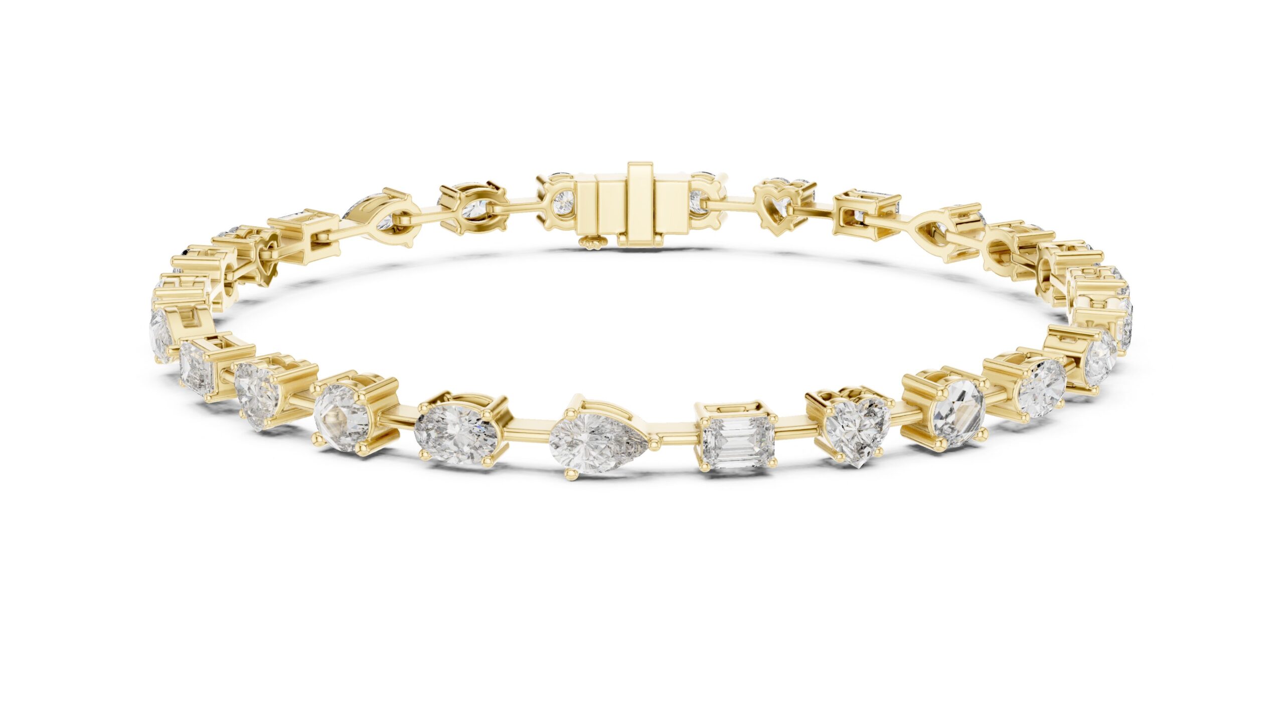 Mixed_Shape_Diamond_Tennis_Bracelet_Yellow_4