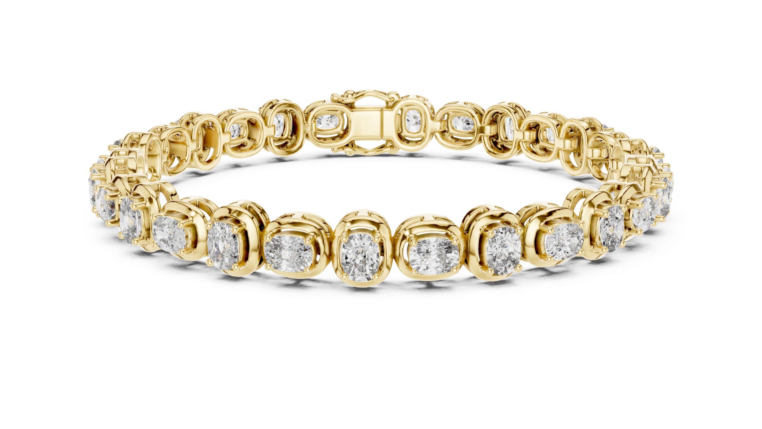 Oval_Diamond_Bezel_Tennis_Bracelet_Yellow_4
