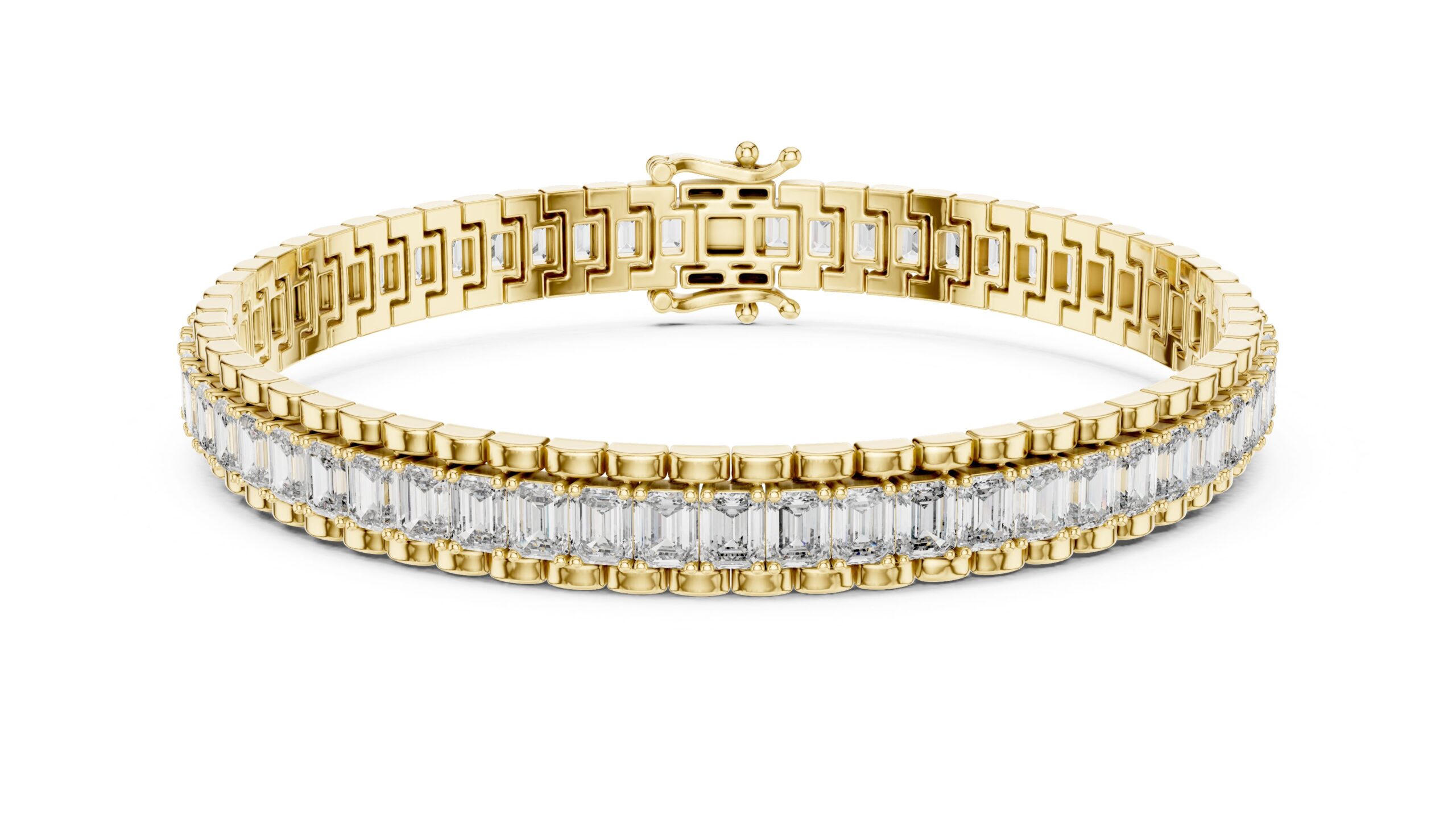 Prestige_Emerald_Diamond_Tennis_Bracelet_Yellow_4