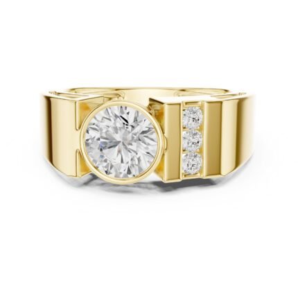Regal Radiance Diamond Signet Ring