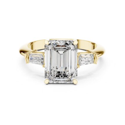 Regalia Emerald-Cut Three-Stone Diamond Engagement Ring – 3.5 CTW
