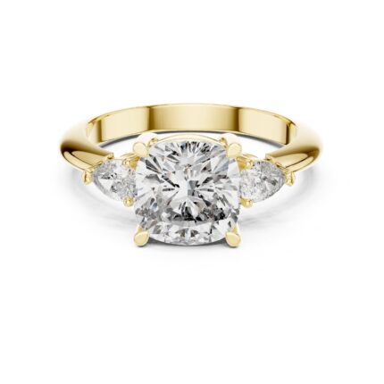 Seraphina Cushion Diamond Three-Stone Engagement Ring – 3.25 CTW