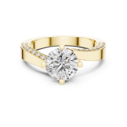 Seraphine Crossover Diamond Solitaire Engagement Ring