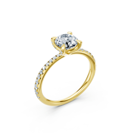 Serenity Tulip Pavé Diamond Engagement Ring