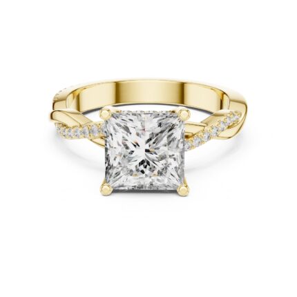 Serenity Twist Princess Cut Diamond Engagement Ring – 2.30 CTW