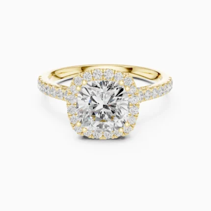 Aurelia Cushion Halo Diamond Engagement Ring