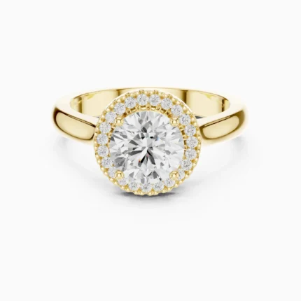 Aurelia Round Diamond Halo Cathedral Engagement Ring