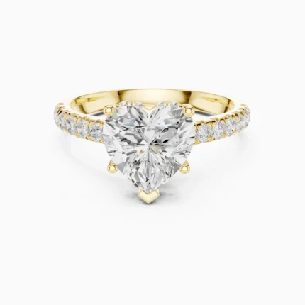 Celestine Hidden Halo Heart Lab Diamond Engagement Ring