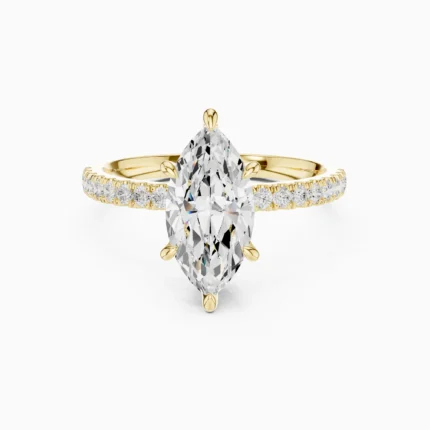 Celestine Marquise Pavé Lab Diamond Engagement Ring