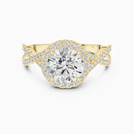Aurelia Halo Round Lab Diamond Engagement Ring – 2.5 CTW