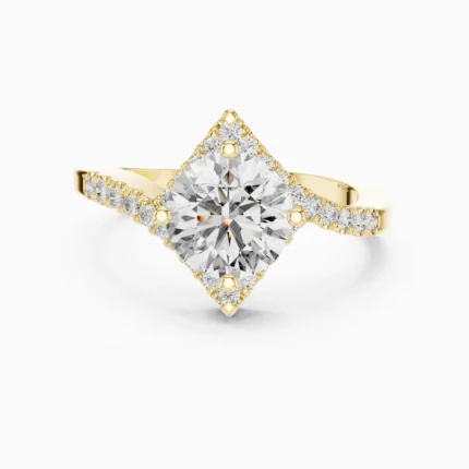 Aurora Compass Halo Lab Diamond Engagement Ring – 2.25 CTW