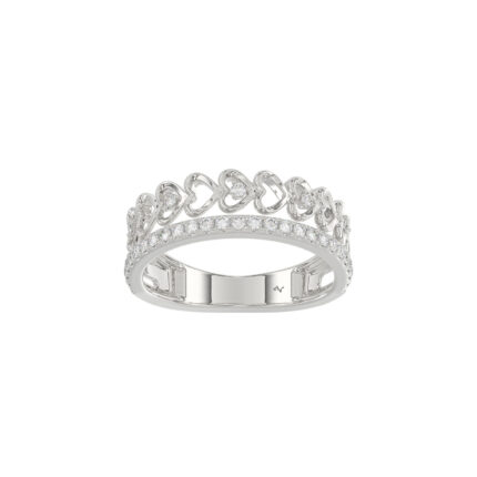 LADIES RING 0.20CT ROUND DIAMOND 14K WHITE GOLD