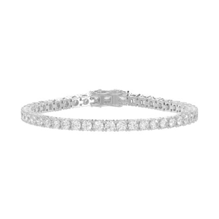 LADIES TENNIS BRACELET 3.00CT ROUND DIAMOND 14K WHITE GOLD